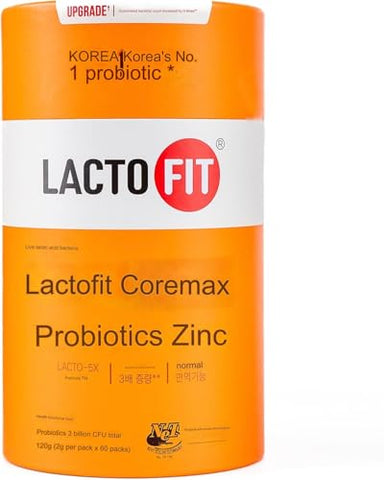 MENBLY - Lacto-Fit Probióticos Core Max 60 Sticks – Lactofit Pó Probiótico Chong-Kun-Dang CKD | 60g