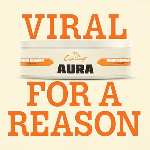 Join Top Shelf Grind - Aura Caffeine Pouches | Energia Nootrópica, Suplemento Cerebral Alpha Performance com Cognizin Citicolina | 10g