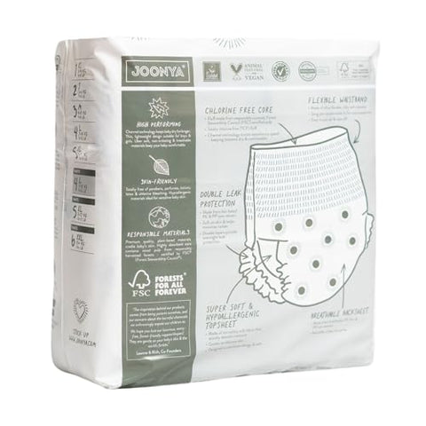 JOONYA - Fraldas Joonya Pull-Up Pants Tamanho 6 XXL (15 kg) – 1 Pacote com 21 Unidades – Não Tóxicas, Ecológicas, Ultrafinas, Uso Noturno – Fabricadas na Dinamarca