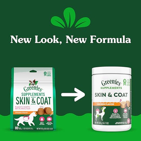 Suplementos para Pele e Pelagem de Cães com Óleo de Peixe – Marca Greenies - Greenies