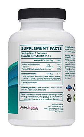 Real Science Nutrition - Tremanol – Suplemento Herbal para Tremor Essencial – Alívio Duradouro para Mãos, Braços e Pernas Trêmulas