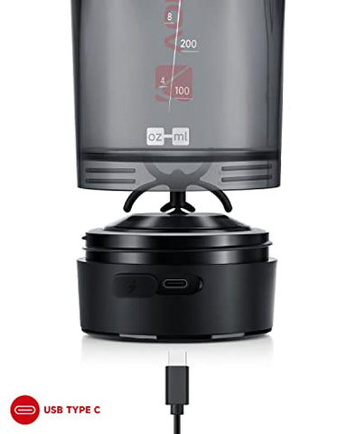 Garrafa Shaker Recarregável USB C de Gallium, Mixer Elétrico para Shake de Proteína, Copo para Shake de Proteína e Substituto de Refeição, Livre de BPA, Feito com Tritan, 24oz (700ml), Vermelho - VOLTRX