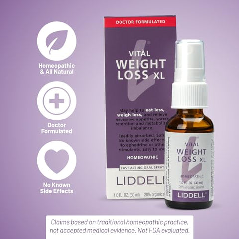 VITL Weight Loss XL Liddell Homeopático 30ml Líquido – Perda de Peso Rápida e Natural