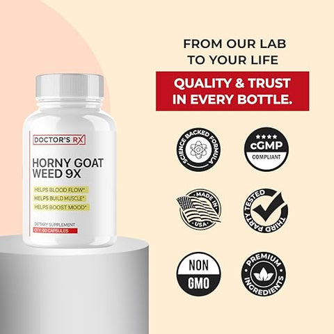 EPN Supplements - Horny Goat Weed 9X Ingredients | Aumente o Fluxo Sanguíneo e o Tamanho | Melhor Suplemento Masculino Recomendado #1