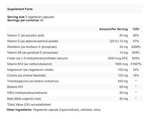 Kleantoolz - Apex Energetics Super Methyl-SP 90ct – Suporte para Reações de Metilação, Importante para o Metabolismo da Homocisteína, com Nutrientes Específicos