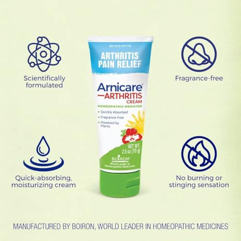 Arnicare Creme para Artrite com Garra do Diabo para Alívio da Dor nos Joelhos, Mãos, Punhos, Cotovelos e Articulações – 50g - Boiron