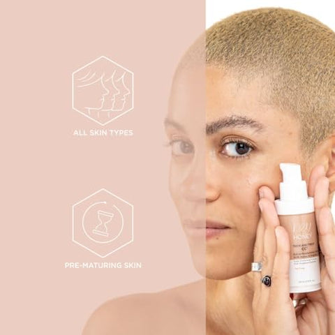 Trick and Treat CC Cream SPF 46 | Creme Corretor de Cor Hidratante Ativo com Mel | 50g - Hey Honey