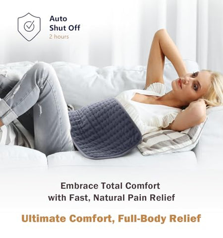 Glamigee - Aquecedor para Alívio de Dores nas Costas, Pescoço e Ombros, Presentes para Homens, Pais, Mulheres e Mães, Dia dos Pais, Dia das Mães, Natal, Aniversário, 6 Configurações de Calor, Desligamento Automático, Calor Úmido e Seco
