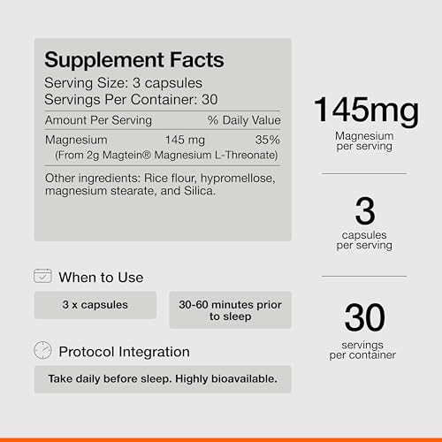 Magtein Magnésio L-Treonato 145mg – Suplemento de Magnésio para Função Cognitiva - Momentous