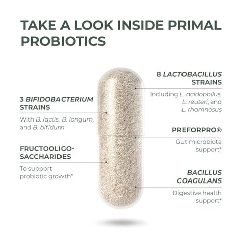 2 Pack: PREbióticos e PRObióticos para Mulheres – Benefícios para a Saúde Feminina | 60 cápsulas | Marca Primal Harvest - Primal Harvest