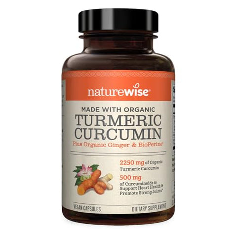 Probióticos para Homens 50 Bilhões UFC NatureWise Curcumina Cúrcuma 95%% Curcuminoides 2250mg Suporte Articular - Garden of Life