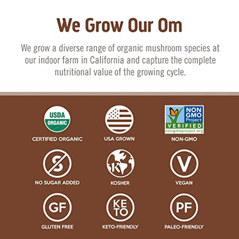 OM - Om Organic Mushroom Superfood Powder Cordyceps 100 Porções Energia e Resistência 200g