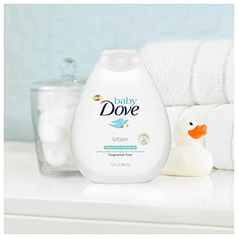 Loção Sem Fragrância, Hidratação Sensível, 13 Ounce (Pack de 3) – Marca Dove - Baby Dove