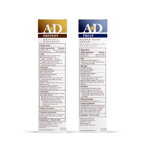A+D - A D Pomada para Assaduras Original D Óxido de Zinco Creme para Assaduras 113 g – Kit com Variedade – Previne