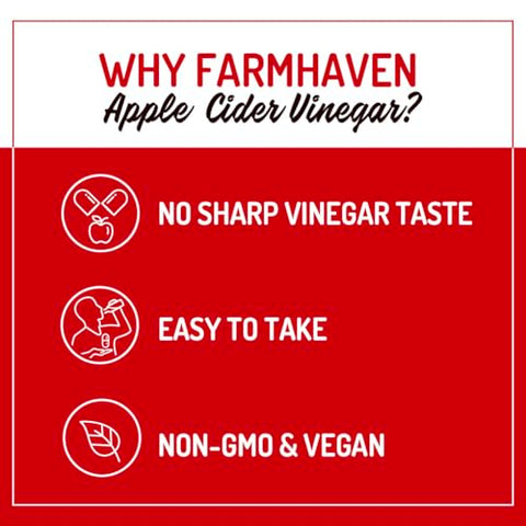 FarmHaven - Cápsulas de Vinagre de Maçã com Gengibre e Papaia – Benefícios para a Saúde – 100% Natural – Marca Apple