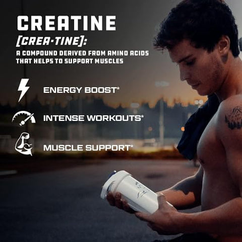Creatina Monohidratada Pura – 5g Por Porção 50 Porções – Construtor Muscular Premium Aumenta Força e Desempenho - Cutler Nutrition