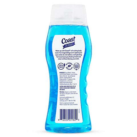 2-em-1 Gel de Banho e Shampoo, Fragrância Clássica – Gel de Banho e Shampoo para Homens - Coast