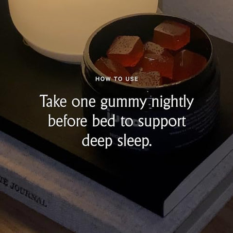 Nightcap Gomas para Dormir de Adultos – Auxílio Natural ao Sono com Fitomelatonina, Sem Açúcar, à Base de Plantas – Fórmula com Cereja, GABA, Magnésio e Camomila - Juna