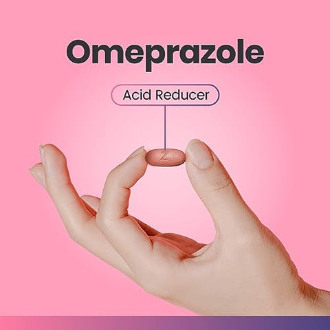 Tablets Omeprazol 20mg Redutor de Ácido para Azia, (14 Comprimidos/Frasco) Embalagem com 2 Cartuchos para Três Ciclos de 14 Dias, Comprimidos de Liberação Retardada (84un) - OmepraCare DR