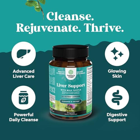 Natures Craft - Pacote de Desintoxicação do Fígado – Limpeza Completa – 100% Natural – 500ml