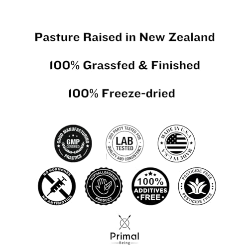 Testículos de Boi Criados a Pasto, Suporte para Vitalidade, Libido, Saúde Hormonal, Reprodução Masculina – 120 Cápsulas, 2000mg por Porção - Primal Being