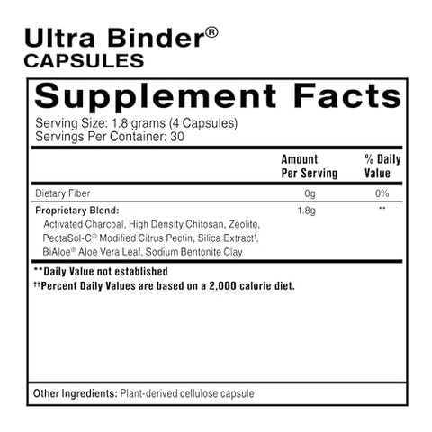 Ultra Binder – Desintoxicação com Argila Bentonita e Zeólita – 100g - Quicksilver Scientific