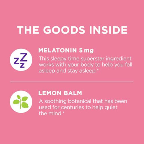 Comprimidos Dissolve Rápido para Dormir Extra Forte, 5mg Melatonina, Vegano, Morango – 30 un - OLLY