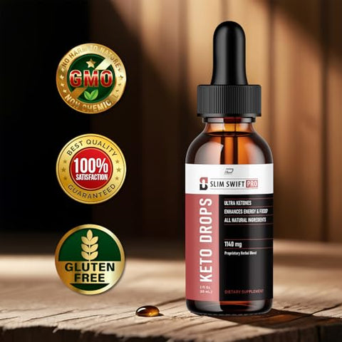 Indelo - SlimSwift Pro – Gotas Líquidas para Metabolismo – Suporte Metabólico Original – Avaliações SlimSwift Pro (2 Pacotes – Fornecimento de 2 Meses)