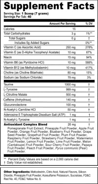 Dragon Ball Z Pó Energético, Sem Açúcar, Suplemento de Foco com Cafeína Limpa, Mistura para Água, Sabor Abacaxi, Aminoácidos de Foco, Mistura de Vitaminas Antioxidantes, 280g (40 Porções) - G Fuel
