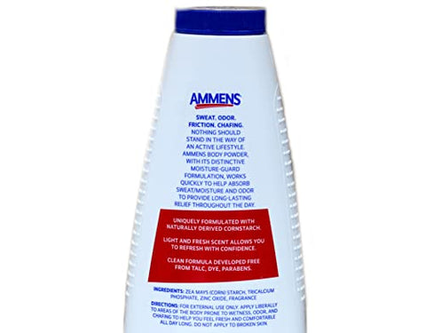 GRATINO - Ammens Original Powder – Fórmula Livre de Talco, 11 Onças Cada (Pacote Econômico com 3) – Marca Ammens