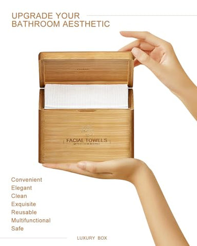 LUXU - Toalhas Faciais de Limpeza, 1 Caixa com 60 Unidades de Toalhas Descartáveis para o Rosto – Panos Premium de Limpeza Facial