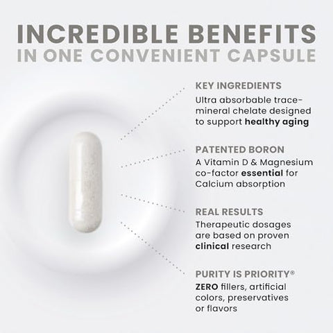 Pure Therapro Rx - Pure Bio Boron 10mg – Bororganic Glycine Boron 3 Meses – Suprimento para Homens