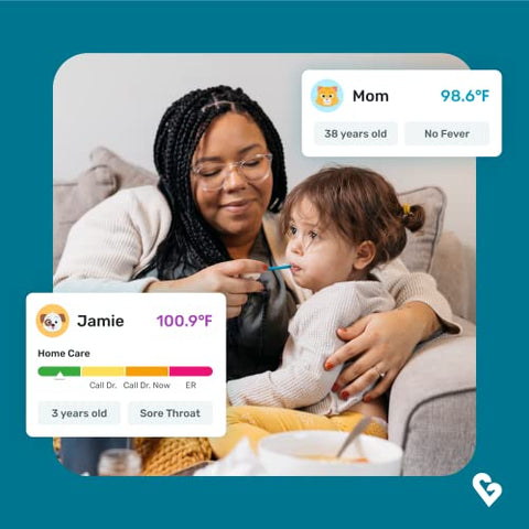 Termômetro Digital Kinsa Smart para Bebês, Crianças e Adultos – Leitura Rápida e Precisa de Temperatura Oral, Axilar ou Retal – Aprovado pela FDA – QuickCare