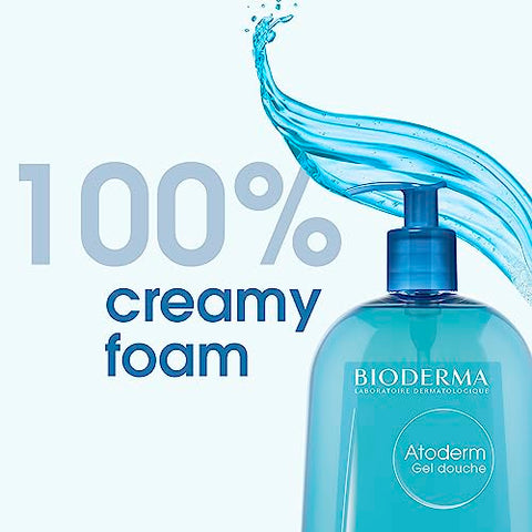 Bioderma Atoderm – Gel de Banho Hidratante – Limpeza Hidratante para Rosto e Corpo – Sabonete Líquido para Pele Normal a Seca Sensível