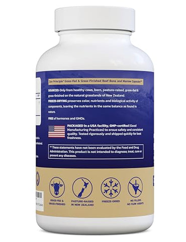 Extrato de Medula Óssea de Gado Alimentado com Capim, 3300mg. Saúde da Pele, Oral e Articular. Promove Bem-Estar Completo. Extrato Ósseo Integral, Pacote com 2, 420 Cápsulas (210g) - Zen Principle