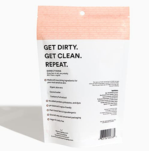 Freshies: Lenços Umedecidos Íntimos Femininos Naturais com Água de Coco e Aloe Vera, Promove Saúde Feminina - Woo More Play
