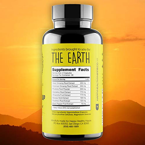 Pílulas Naturais de Energia – Sem Cafeína – Energia, Metabolismo, Poder Mental – 7 Ervas - Happy Healthy Hippie