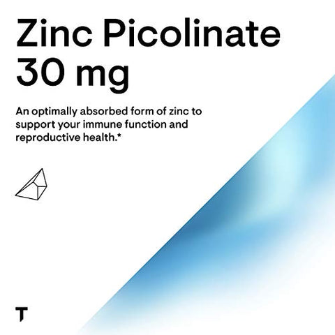 THORNE - Thorne Zinc Picolinate 30 mg – Suplemento de Zinco de Alta Absorção para Crescimento e Função Imunológica – 180 Cápsulas