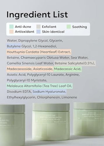 celimax - Celimax Ji.Woo.Gae Heartleaf BHA Peeling Pad Edição Dupla | Extratos de Heartleaf, Pads Esfoliantes, Peelings Faciais, Hidratante, Para Pele Problemática