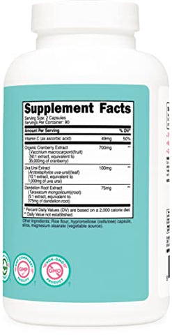 Extrato de Cranberry para Mulheres (35.000mg Equivalente), 180 Cápsulas – com Vitamina C, Uva Ursi | Nutricost Cranberry Extract | 35.000mg | 180 Cápsulas | Vitamina C | Uva Ursi - Nutricost