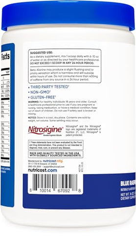Pre-X Xtreme: Pó Complexo Pré-Treino, Sabor Framboesa Azul, 30 Porções, Vegetariano, Não-OGM e Sem Glúten - Nutricost