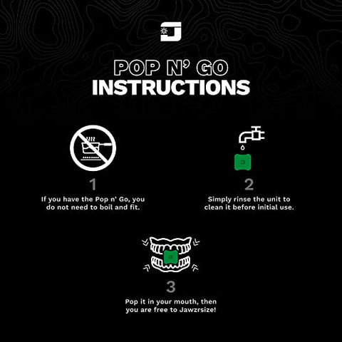 Pop N Go e Conjuntos Personalizados de Aperfeiçoadores de Mandíbula – Exercitador e Tonificador de Mandíbula, Rosto e Pescoço - Jawzrsize
