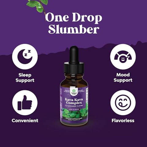 Natures Craft - Potent Liquid Kava Kava Drops – Extrato de Kava Concentrado com Camomila e Lavanda – Gotas Adaptogênicas Saborosas para Suporte ao Humor com Raiz de Kava – Vegano Não