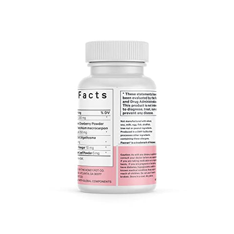 Suplemento para Saúde Vaginal e Suporte ao Trato Urinário – Ingredientes Herbais Apoiados pela Ciência para Manter a Saúde Ótima do Trato Urinário – 60 cápsulas - The Honey Pot Company