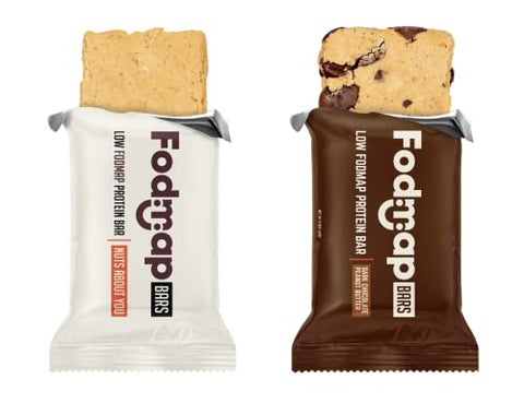 Barras Fodmazing Fodmap, Chocolate Amargo com Manteiga de Amendoim, 12 Unidades, Barras de Lanche com Alto Teor de Proteína