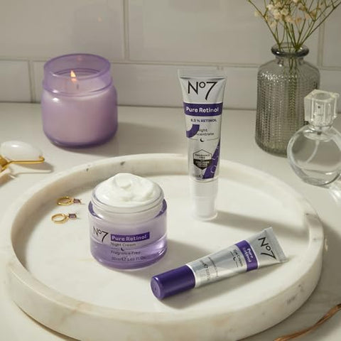 Creme para os Olhos com Retinol Puro – 0,5% Retinol para Linhas Finas e Rugas – Peptídeos de Colágeno Manteiga de Karité Hidratante - No7
