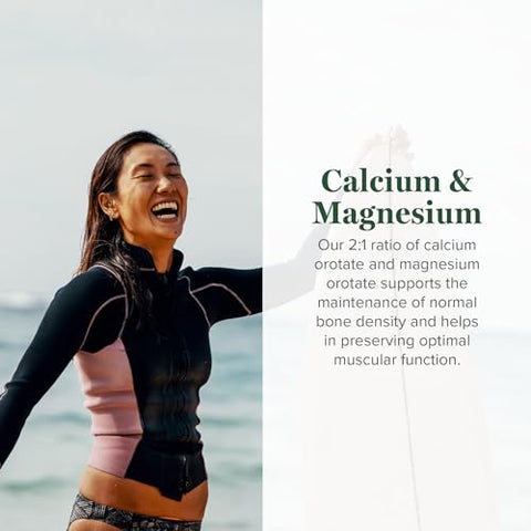 Global Healing Center - Global Healing – Cálcio e Magnésio Orotate – Suplemento para Fortalecimento Ósseo – Mulheres e Homens – Ajuda a Manter Dentes Fortes e Saúde Cardiovascular – Função Muscular Normal – 120 cápsulas