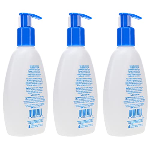 Gentle Facial Cleanser para Pele Sensível, 3 Unidades de 240ml, Sem Perfume - Vanicream