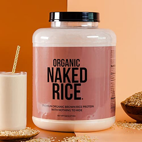 Naked Nutrition - Naked Rice 454g – Pó de Proteína de Arroz Integral Orgânico – Proteína Vegana, Livre de Transgênicos, Sem Glúten