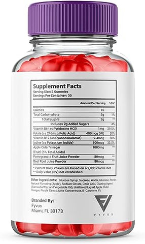 Fyvus - (3 Pacotes) Metabolix Labs Keto ACV Gummies – Suplemento Avançado para Perda de Peso, Metabolic Keto Plus ACV Vinagre de Maçã 1000MG Folate (180…)